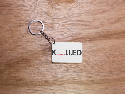 Killed -White -Designable Dialogues Keychain (Combo Set Of 2)