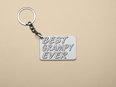 Best Grampy Ever Black text- Printed Keychain