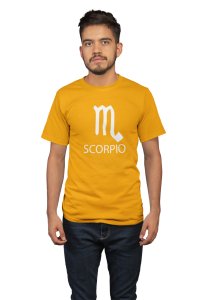 Scorpio (Yellow T) - Printed Zodiac Sign Tshirts - Made especially for astrology lovers people