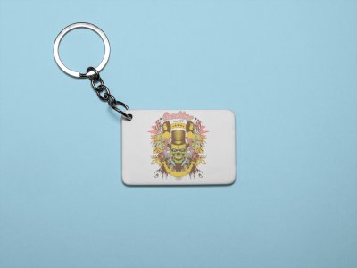 Gambler skull - Printed acrylic animated Keychain(Pack Of 2)