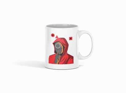 Squid game, mask red man - Printed animated creature Mug