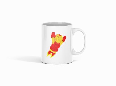 Iron man - animation themed printed ceramic white coffee and tea mugs/ cups for animation lovers