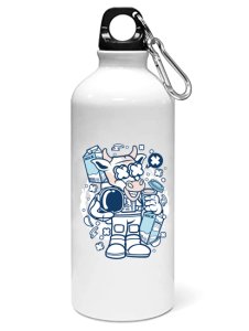 Smiling cow- Sipper bottle of illustration designs