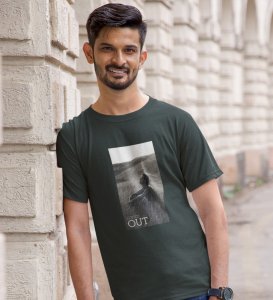 Unvigilant,City Pulse Chronicles: Green Men's Trendy Front Print Tee - Streetwear Defined