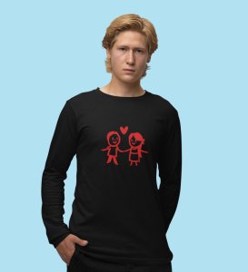 Couples In Love: (black) Full Sleeve T-Shirt For Singles