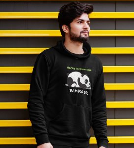 Panda Wants Bamboo: Amazing Printed (black) Hoodies For Singles