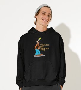 Let's Celebrate Valentine: Printed (black) Hoodies For Singles