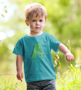 Alligator, Boys Printed Crew Neck tshirt (teal)