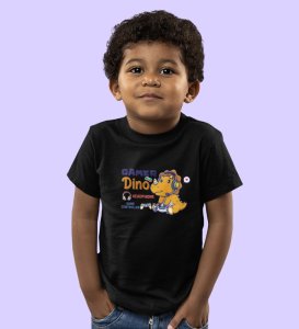 Gamer Dino, Boys Round Neck Blended Cotton Tshirt