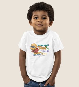 Dino Skater, Printed Cotton Tshirt for Boys